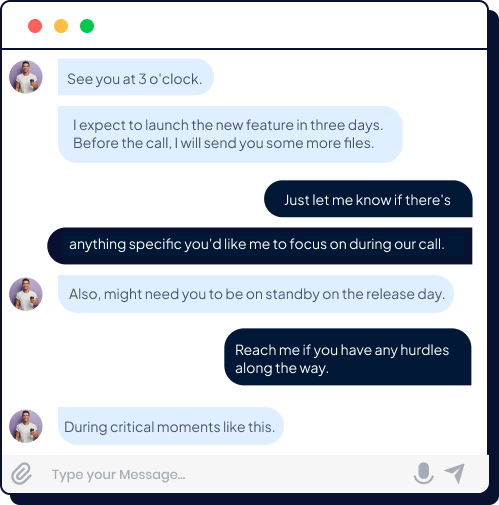 Example of telling the 24/7 assistant specialist the questions